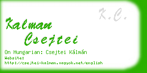 kalman csejtei business card